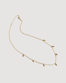 RICE Bead Thin Chain Strand Necklace | Sterling Silver