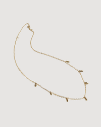 RICE Bead Thin Chain Strand Necklace | Sterling Silver