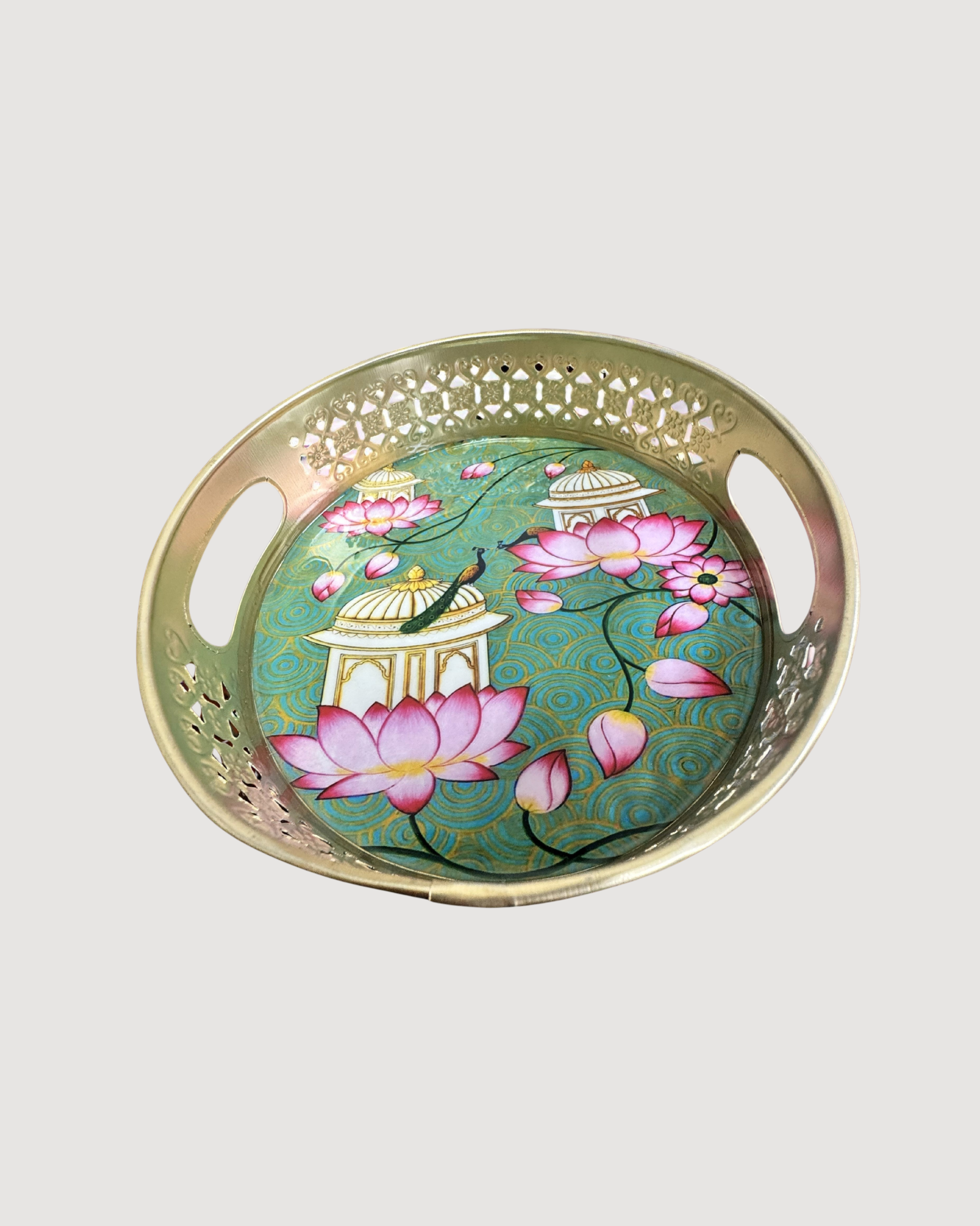 Designer Floral Print Tray Set