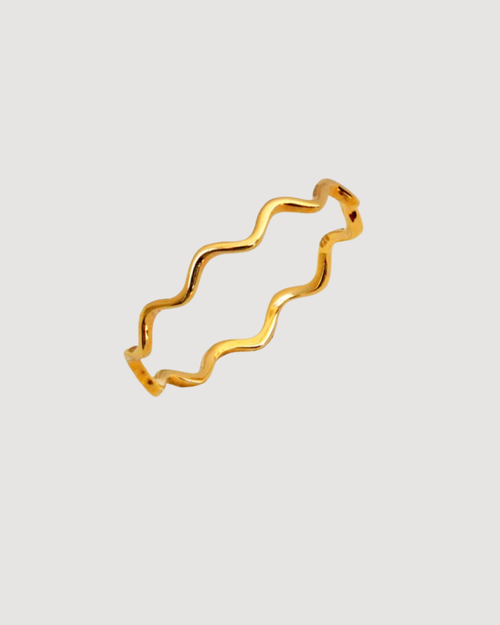 RAMEN NOODLE Wavy Stackable Ring | 18K Gold over Sterling Silver