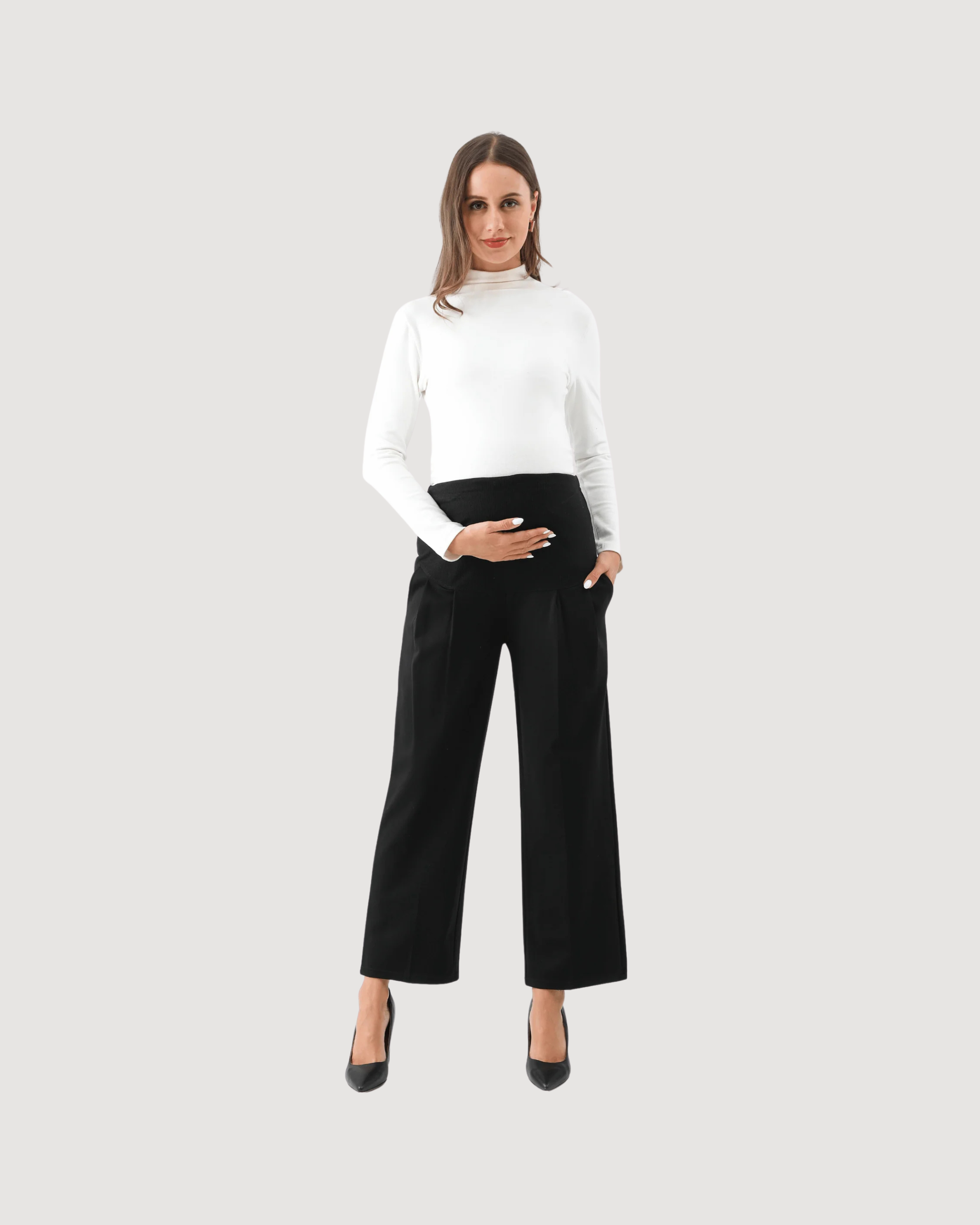 The Wide Leg Maternity Ankle Pant