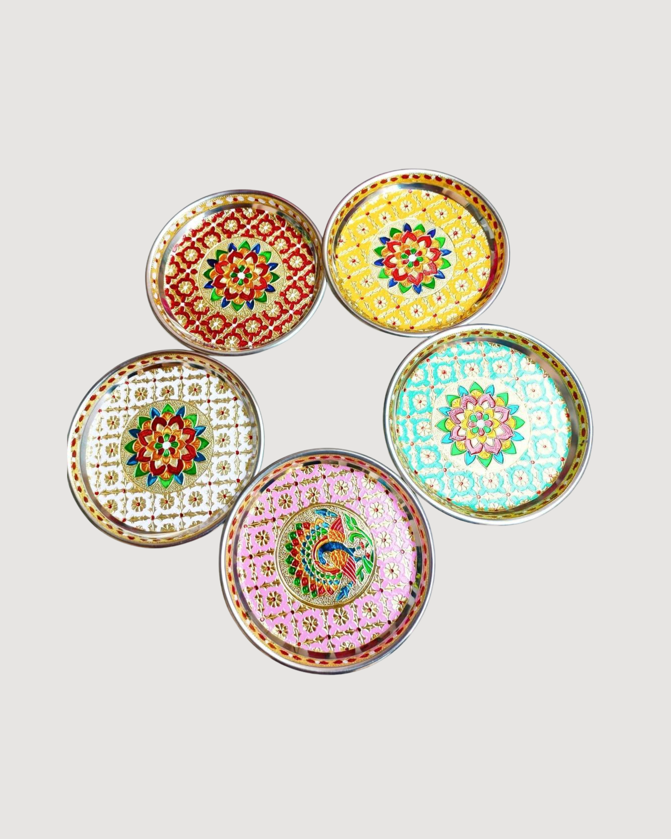 Minakari Thali / Minakari Stainless Steel Box - Housewarming Gift/Hostess Gift