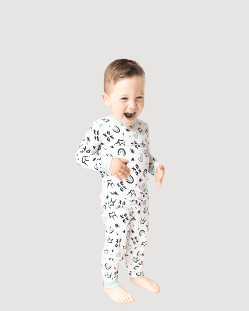 Two Piece Pajamas in Love & Art
