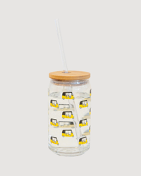 Classic Auto Glass Tumbler – Sip in Style with a Playful Twist