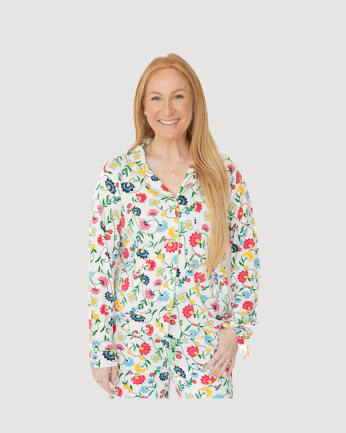 Adult Long Sleeve Button-Down Top – Zahra