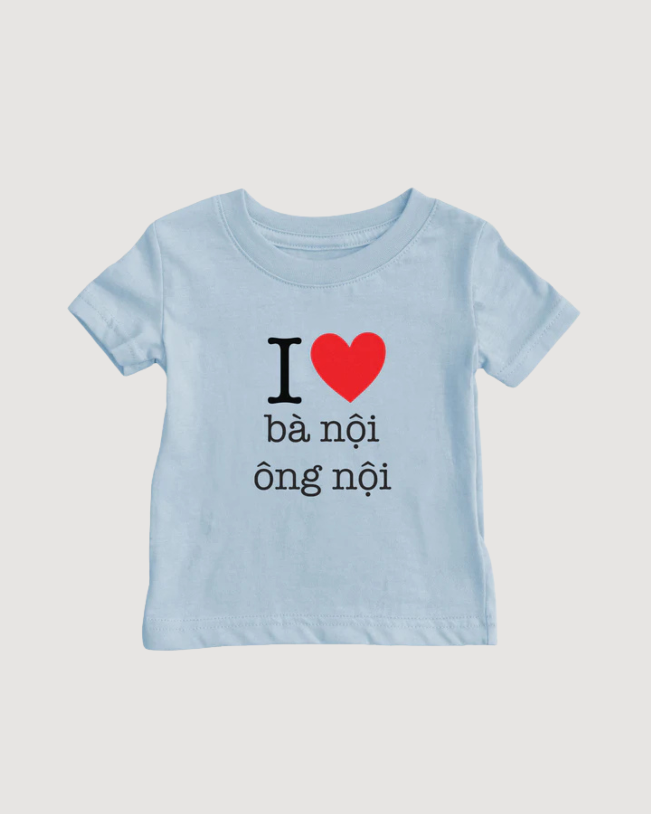 I Heart Grandma & Grandpa Vietnamese Baby T-Shirt (Paternal)
