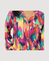 Adult Long Sleeve Button-Down Top – Holi Hues