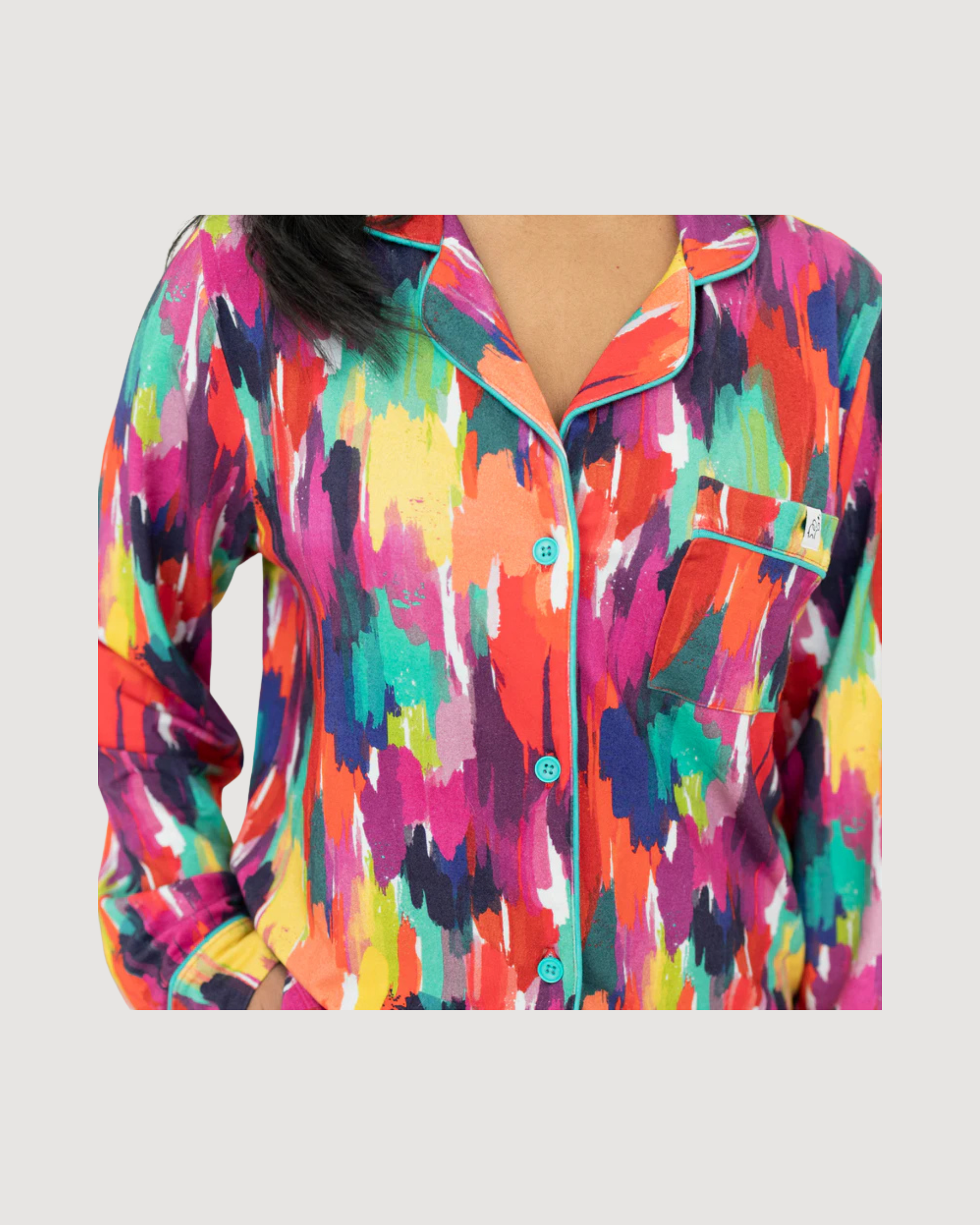 Adult Long Sleeve Button-Down Top – Holi Hues