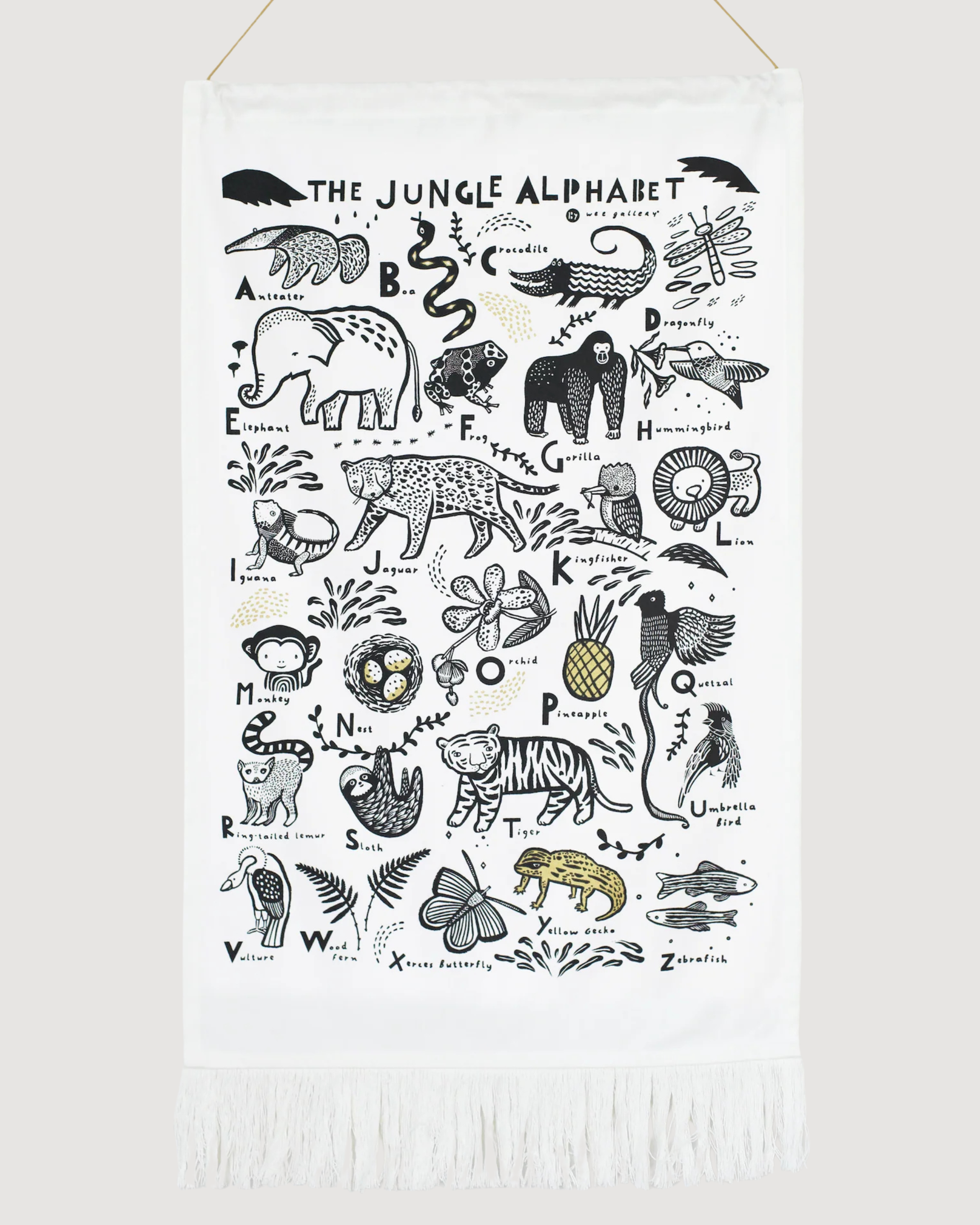 Jungle Alphabet Tapestry