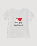 I Heart Grandma & Grandpa Vietnamese Baby T-Shirt (Maternal)