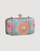 Indian Ethnic Designer Clutch with Ethnic Embroidery of Flower Design