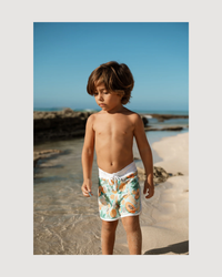 Papaya Print Kids Surf Shorts