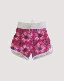 Hibiscus Hunny Print Kids Surf Shorts - CULTR