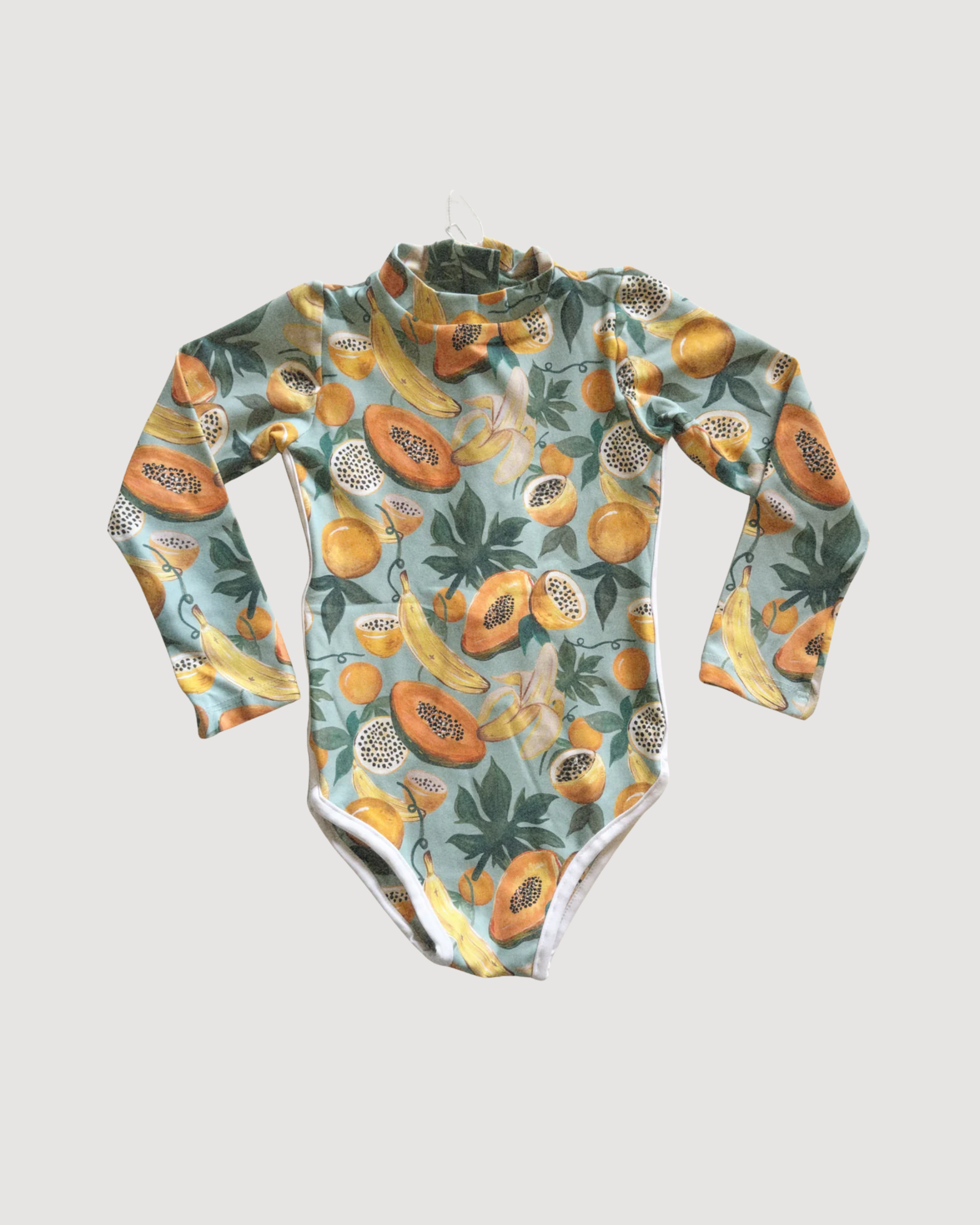 Lola One Piece Kids Swimsuit, Papaya - CULTR