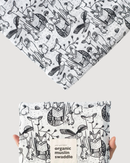 Organic Muslin Swaddle - Forest