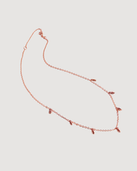 RICE Bead Chain Strand Necklace | 18K Rose Gold Over Sterling Silver