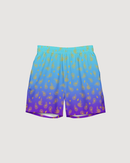 Peacock Henna Swim Trunks - Regal Design Meets All-Day Comfort