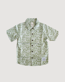 Green Hibiscus Kids Aloha Shirt