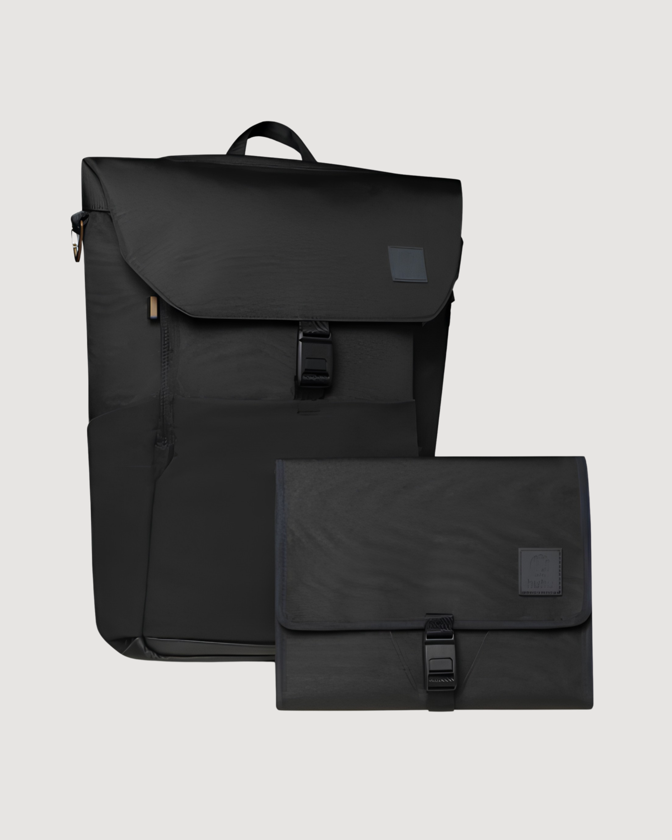 Everyday Diaper Backpack & Changing Wallet Bundle- Middle of the Night Black