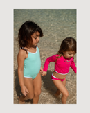 Stevie Two Piece Kids Swimsuit - Pitaya
