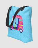 Pink Auto Tote Bag – A Bold Statement in Motion