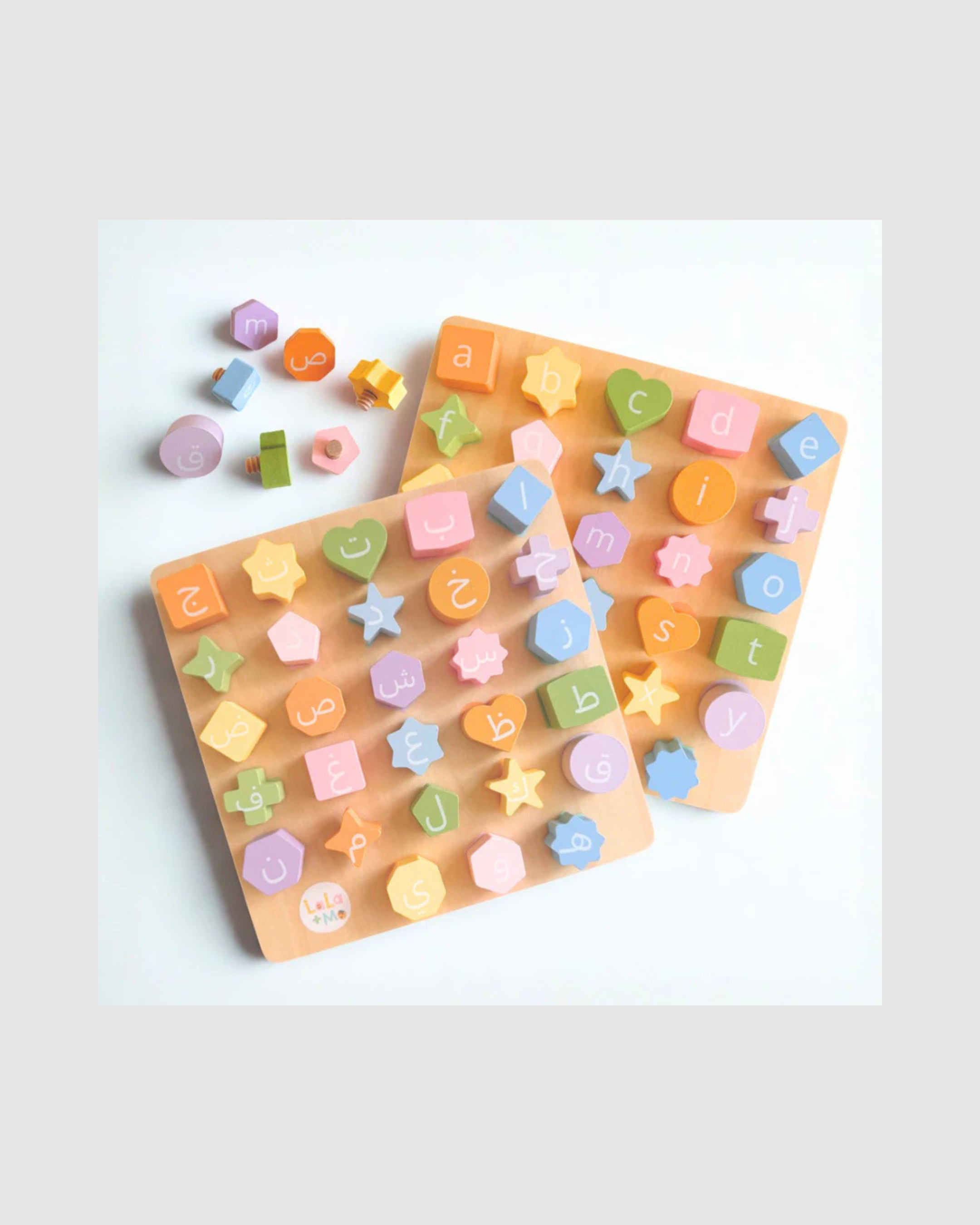English/Arabic Alphabet Bolt & Board