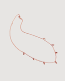 RICE Bead Chain Strand Necklace | 18K Rose Gold Over Sterling Silver