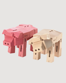 Morphits® Modern Wooden Pig Decor – Interactive Puzzle & Art Piece