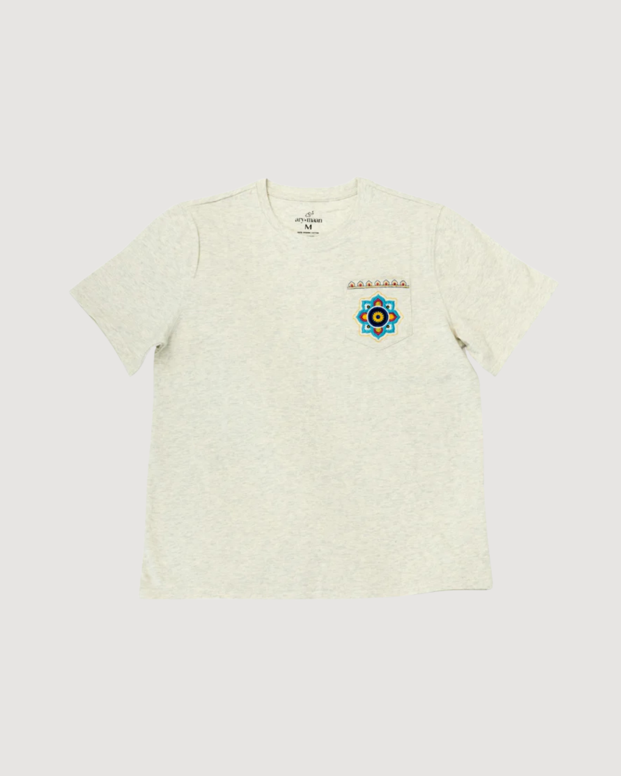 Adult Short Sleeve Pocket Tee – Purple Rangoli