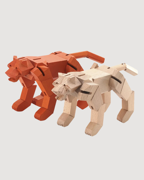 Morphits® Modern Wooden Tiger Decor – Interactive Puzzle & Art Piece