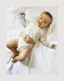 Stevie Two Piece Kids Swimsuit - Green Hibiscus