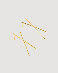 CHOPSTICK Long Earrings | 18K Gold Over Sterling Silver