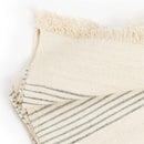 Silica Chalk Off White And Gray Stripes Handwoven Throw