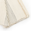 Silica Chalk Off White And Gray Stripes Pattern Soft Handwoven Merino Throw
