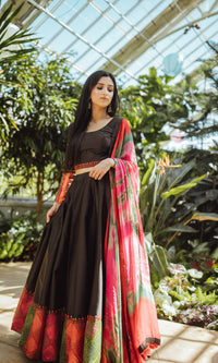 Silk Black Chaniya Choli Set