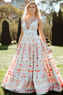 Silk Jacquard Gown Dress– Matte Gold Beige