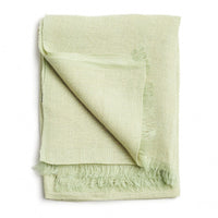 Soya Green Hand Woven Linen Scarf