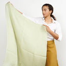 Soya Green Hand Woven Linen Scarf
