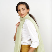 Soya Green Hand Woven Linen Scarf