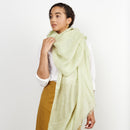 Soya Green Hand Woven Linen Scarf