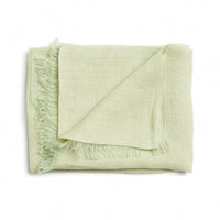 Soya Green Hand Woven Linen Scarf