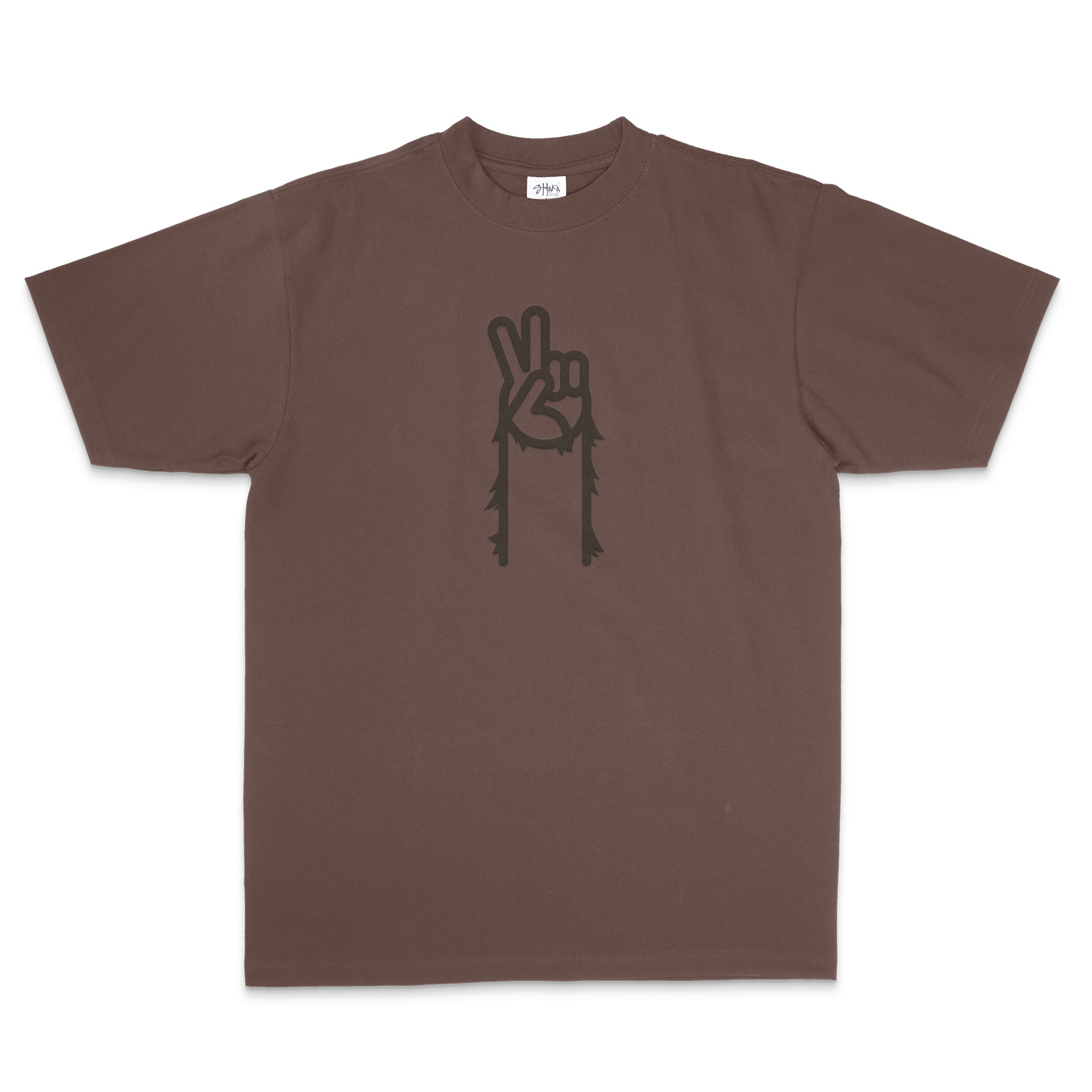Sasquatch Peace Tee - Brown