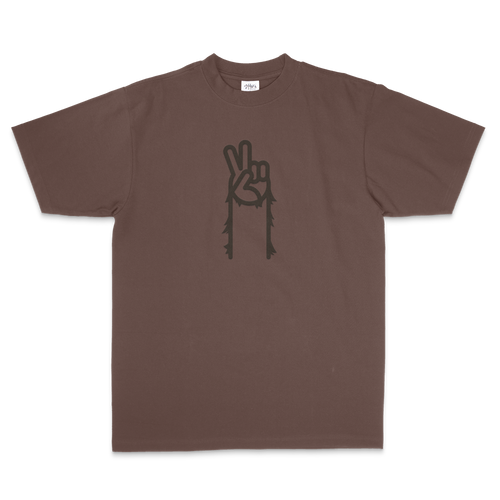 Sasquatch Peace Tee - Brown