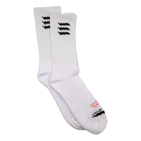 Stay Rad Crew Sock - White