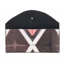 Tisa Black Pink Cotton Shibori Hand Crafted Envelope Pouch