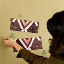 Tisa Black Pink Cotton Shibori Hand Crafted Envelope Pouch