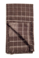Charco Black Checks Pattern Handwoven Organic Cotton Throw