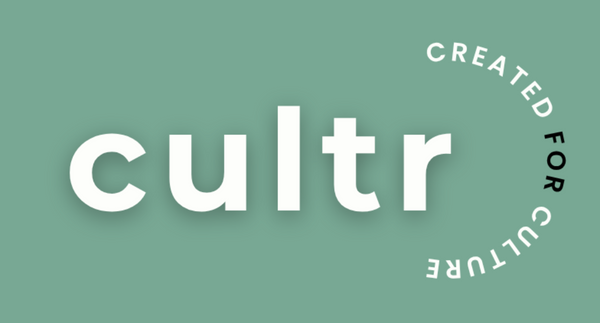 Logo of 'cultr' on a green background with text 'Created for Culture'.