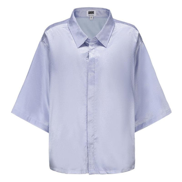 Dori Brocade Straight Collar Shirt
