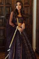 Wine Sequins Lehenga Choli Set